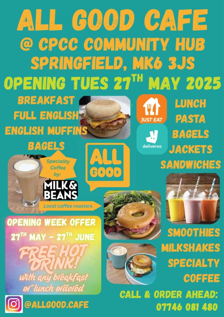 All Good Cafe opening leaflet